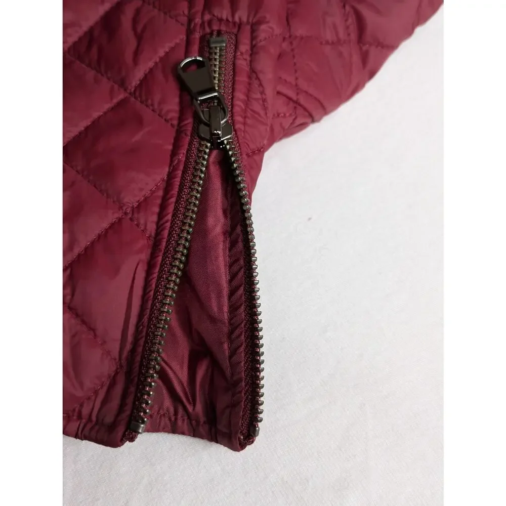 Vtge Cache Wmns M quilted jacket wine Y2K B38